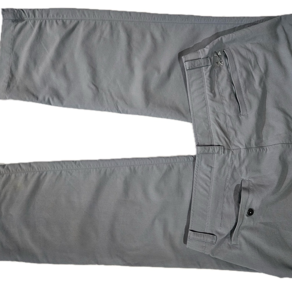 Under Armour Pants Mens 38x32 Gray Athletic Stretch Zip Closure Pockets - Picture 4 of 4